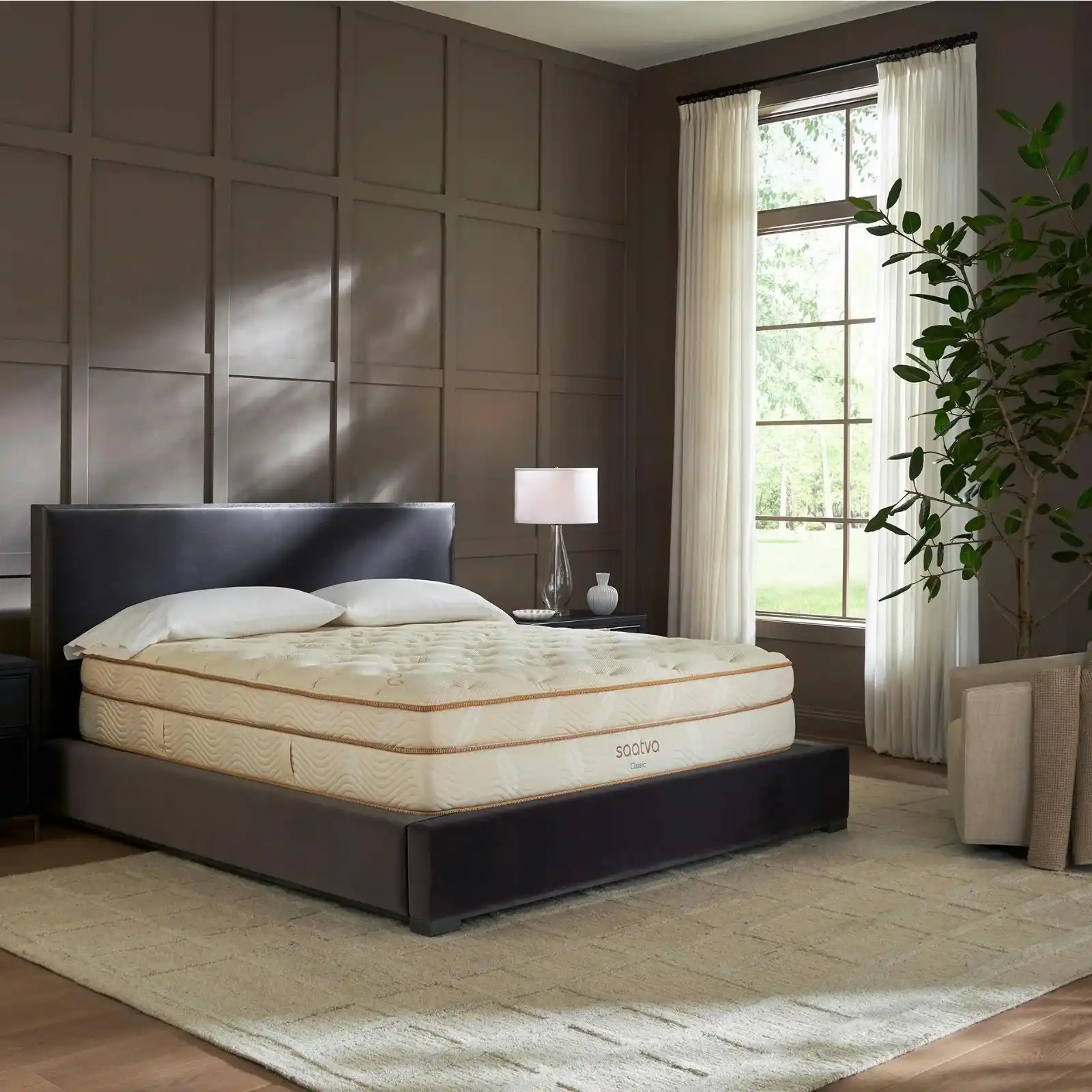 Saatva Zenhaven Latex Mattress illustrating two distinct reversible comfort sides